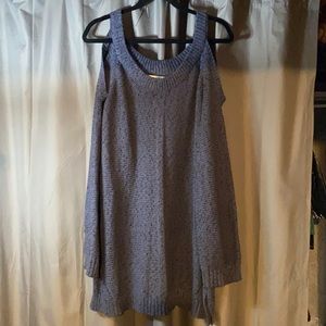 Cold shoulder sweater